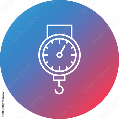 Steelyard Line Gradient Circle Background Icon