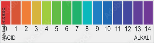 ph scale vector graphic . ph alkaline and acidic scale illustration
