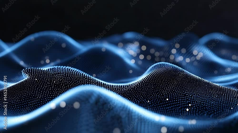 Abstract digital waves with glowing particles in motion (1)