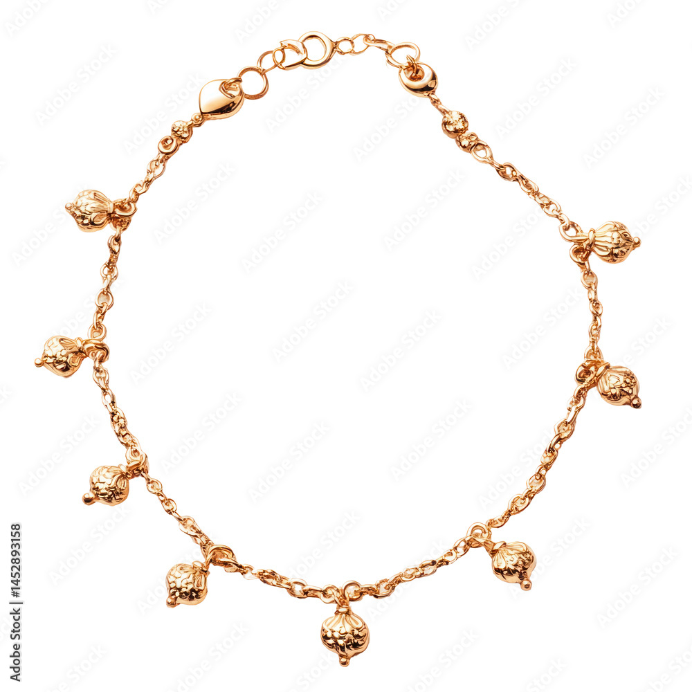 custom made wallpaper toronto digitalLuxury Anklet With Charm Details Back  isolated on a transparent background