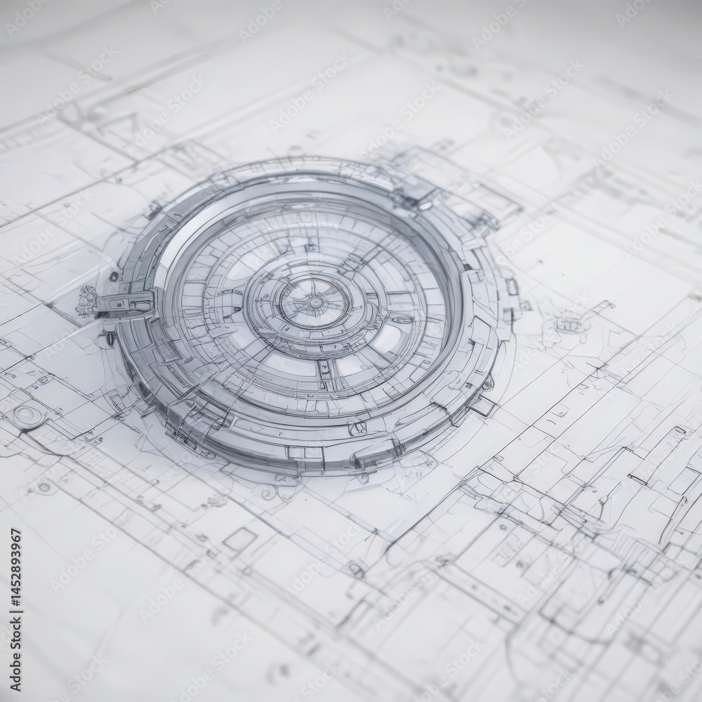 Technical drawing blueprint effect, white background, simple, isometric Technical drawing blueprint effect, white background, simple, isometric