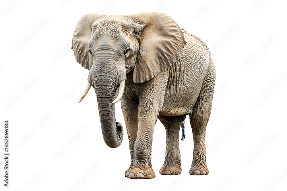 Obraz premium large elephant isolated on transparent background