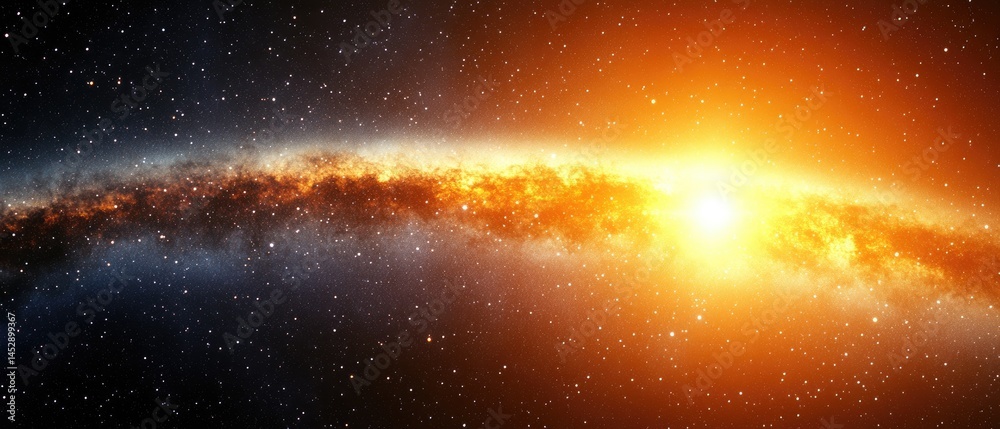 Fototapeta premium A vibrant celestial display of a galaxy's core.