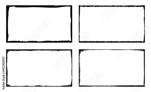 collection of frames in a grunge style. Vector illustration