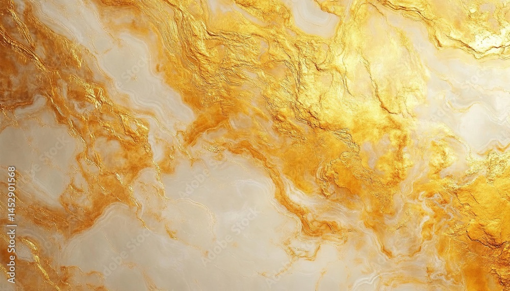 Naklejka premium Luxurious marble surface with golden veins.