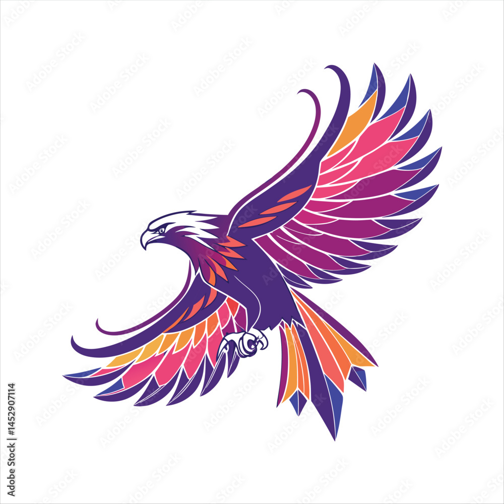 Fototapeta premium Multicolor Bird Logo Design for Corporate Identity .