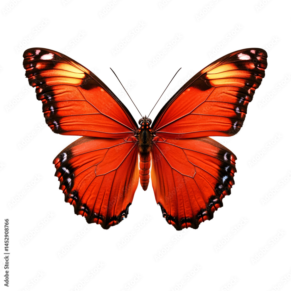 Fototapeta premium A colorful butterfly, an isolated on a transparent background