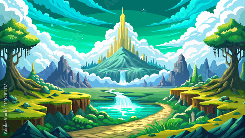 Equidistant dreams unfold,
In pixel realms of green and gold.
Where swamp and forest merge and sway,
Infinity wrapped in HDR display.