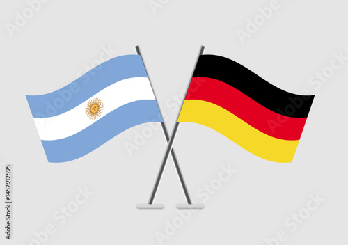 Antigua and Barbuda and Germany vector flags in classic heraldic form