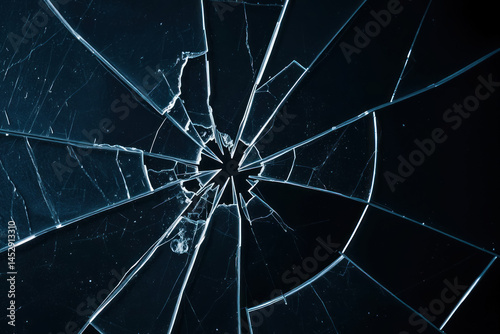 Wallpaper Mural Cracked glass texture. Sharp and shattered. Perfect for dramatic visuals, abstract art. Torontodigital.ca