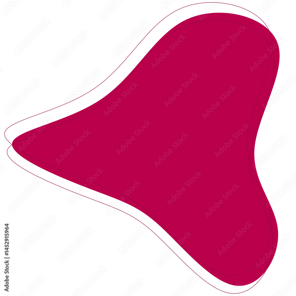 Vibrant Magenta Abstract Blob Shape Vibrant Magenta Abstract Blob Shape