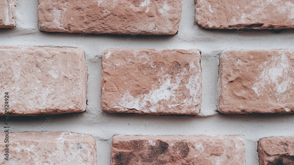 Close-Up of a Textured Red Brick Wall with Character