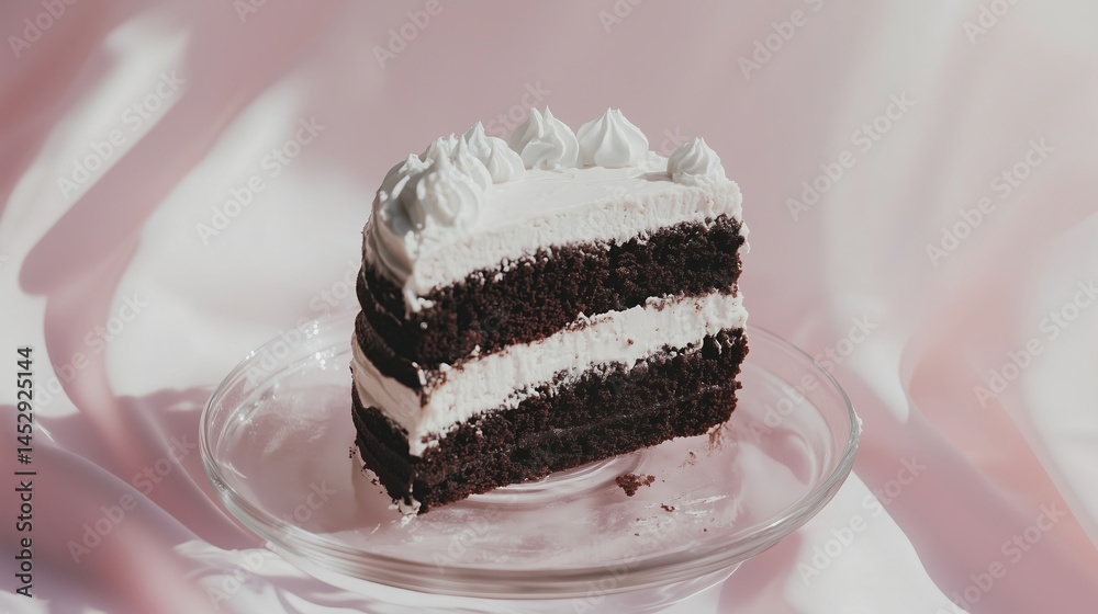 Delicious homemade chocolate cake with layers