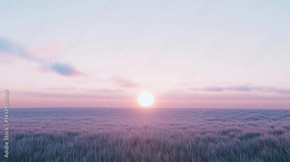 Sunrise over a field