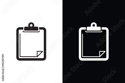 Clipboard icon vector on White Background ,Vector Art Illustration on white background.