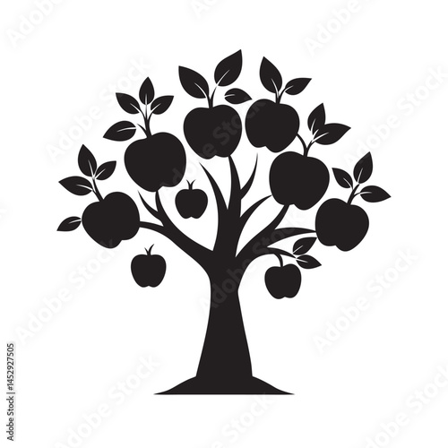 Apple Tree With Falling Leaves