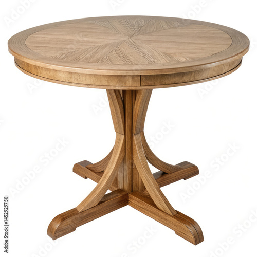 wooden table isolated on white
