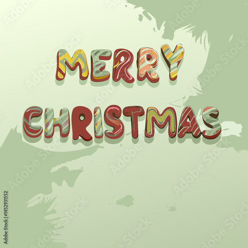 Gingerbread cookie alphabet with icing spells ‘Merry Christmas’ – festive sweet holiday-themed digital design.