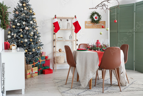 Interior of room with dinin...