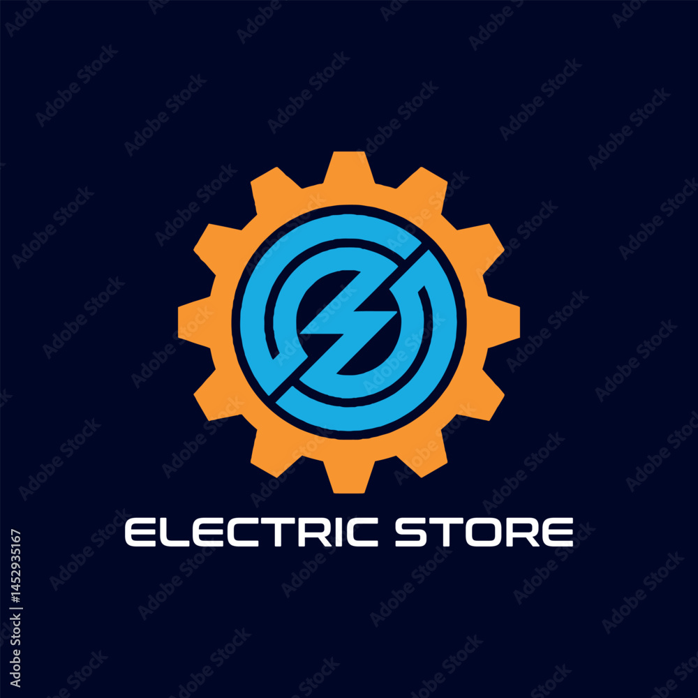 Fototapeta premium electric store logo design vector