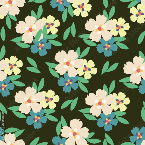cute small flower pattern on background