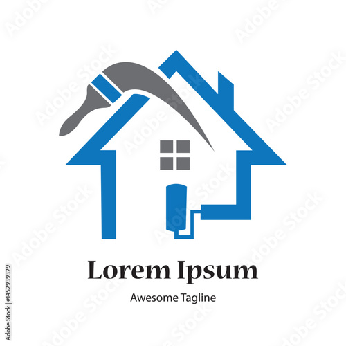 Home cleaning company logo design icon