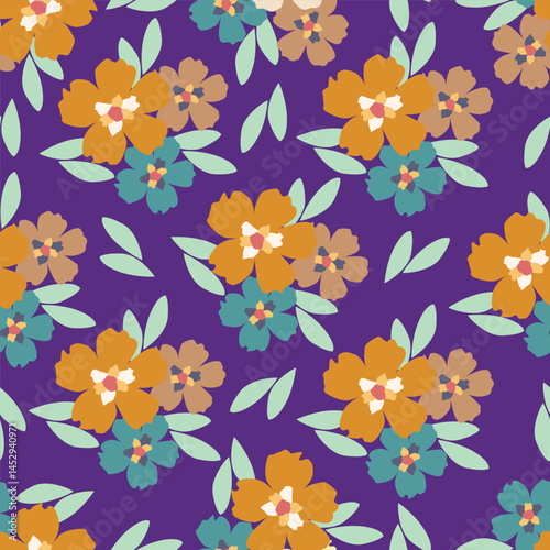 cute small flower pattern on background