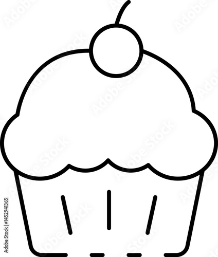 cupcake illustration on a white background     