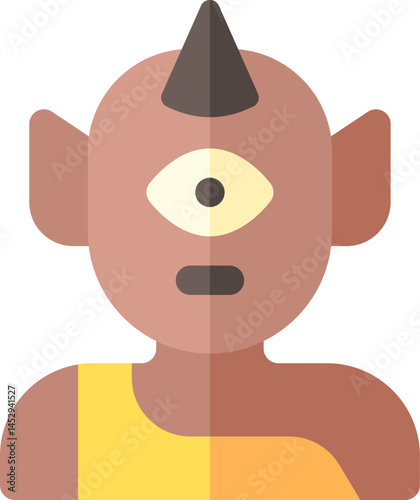 cyclops illustration on a white background     