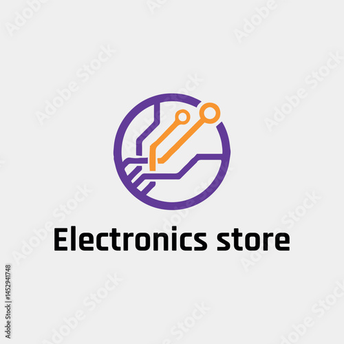 electronics gadgets store logo design vector