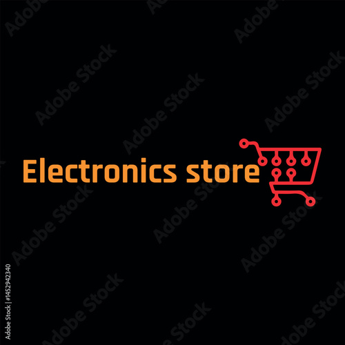 electronics gadgets store logo design vector
