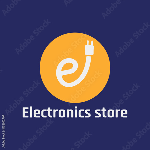 electronics gadgets store logo design vector