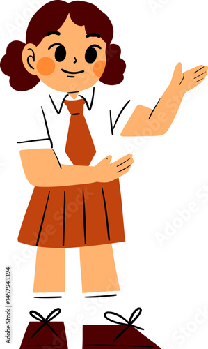 Engaging Schoolgirl Speaking to Classmate