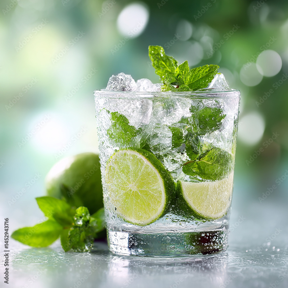 cocktail dans un verre - IA Generated
