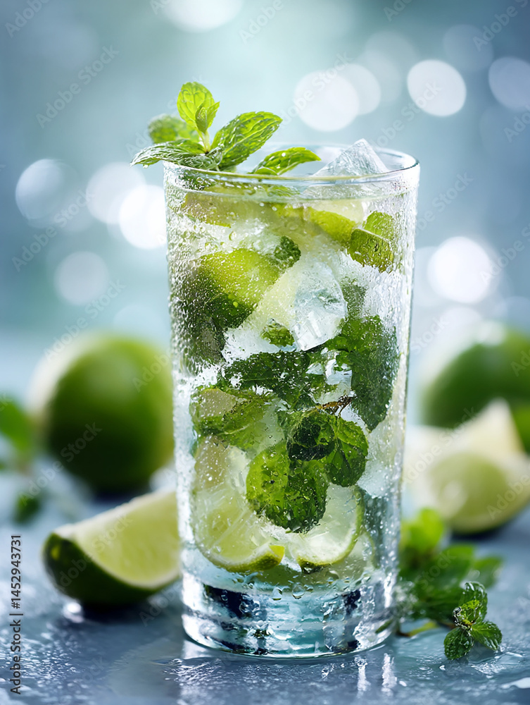 un beau verre de Mojito - IA Generative