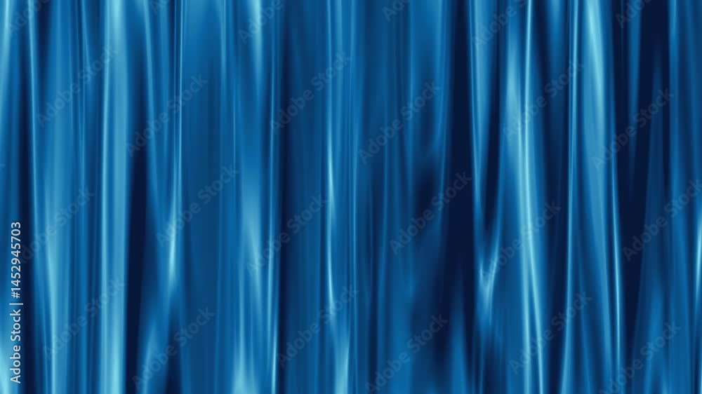Blue Silk Curtain Abstract Background 4K Loop features abstract blue curtain or cloth material moving and shimmering in a loop.