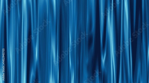 Blue Silk Curtain Abstract Background 4K Loop features abstract blue curtain or cloth material moving and shimmering in a loop.