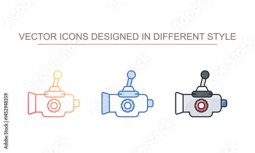 Gear Box icon design with white background stock illustration