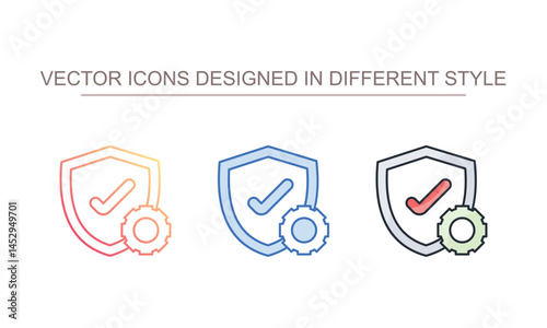 Guarantee icon design with white background stock illustration