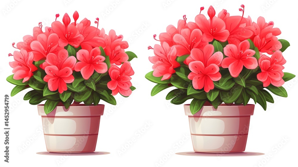 Obraz premium Vibrant Azalea Flower in Pot Banners for Shop Promotion and Marketing Campaigns