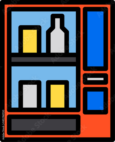 vending machine illustration on a white background     