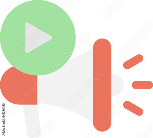 video marketing illustration on a white background     