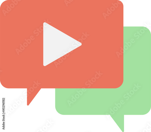 video marketing illustration on a white background     