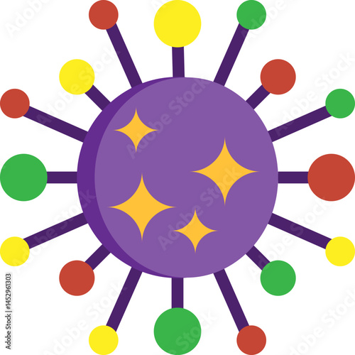 virus illustration on a white background     