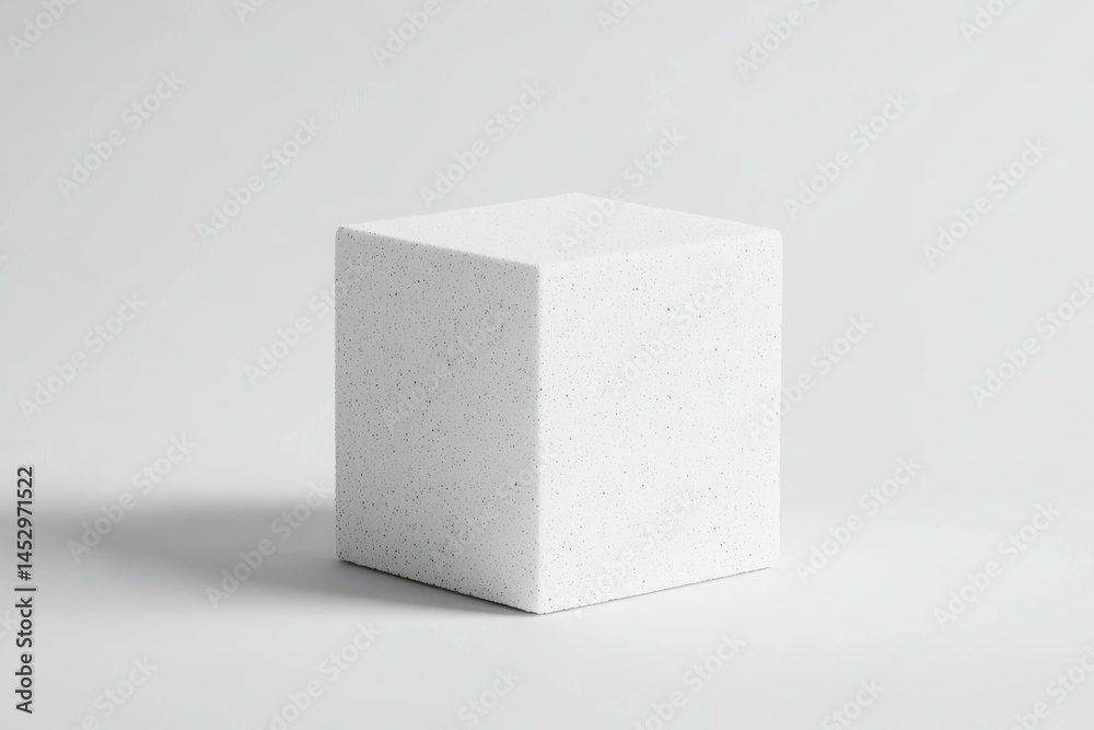 Isolated cube with textured surface on a white background Isolated cube with textured surface on a white background