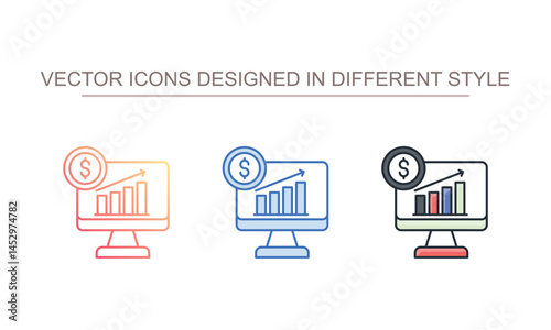 Underweight investment icon design with white background stock illustration