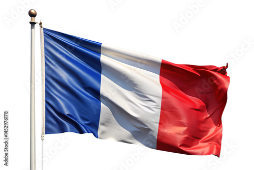 flag of france isolated on white background 