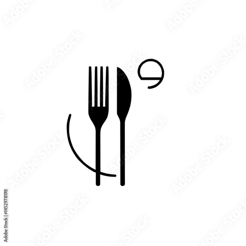 Artistic and Symbolic Restaurant Logo with Vibrant Colors and Clean Typography Evoking Gourmet Aesthetics and Modern Branding