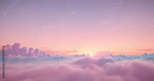 Dreamy pastel sunset gradient, soft cotton candy hues , airy, peaceful