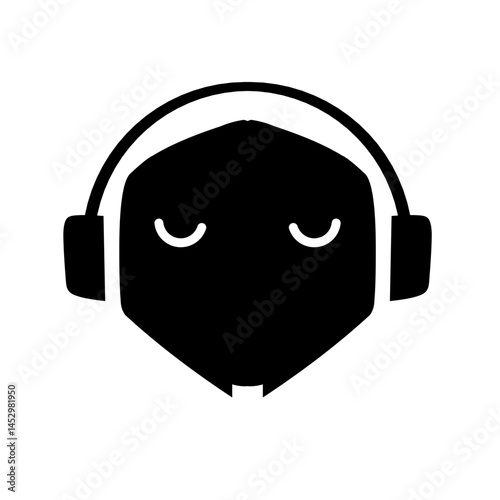 Minimalist crescent shapes floating in the darkness suggestive of eyes